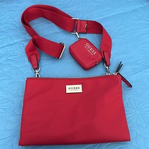 Beautiful red Guess crossbody bag. Never used.